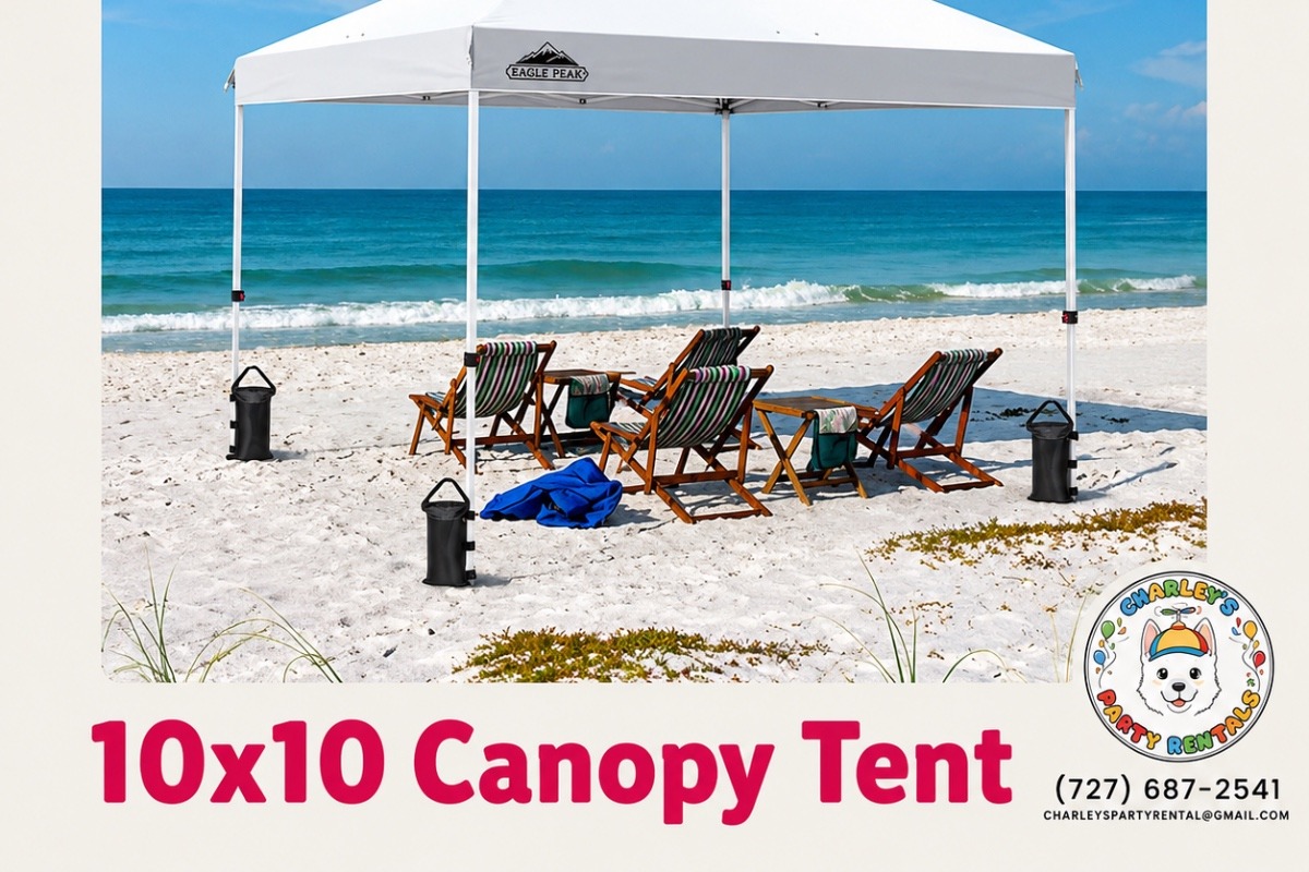☀️ EASY 10x10 POP-Up Canopy Tent Rental ☀️