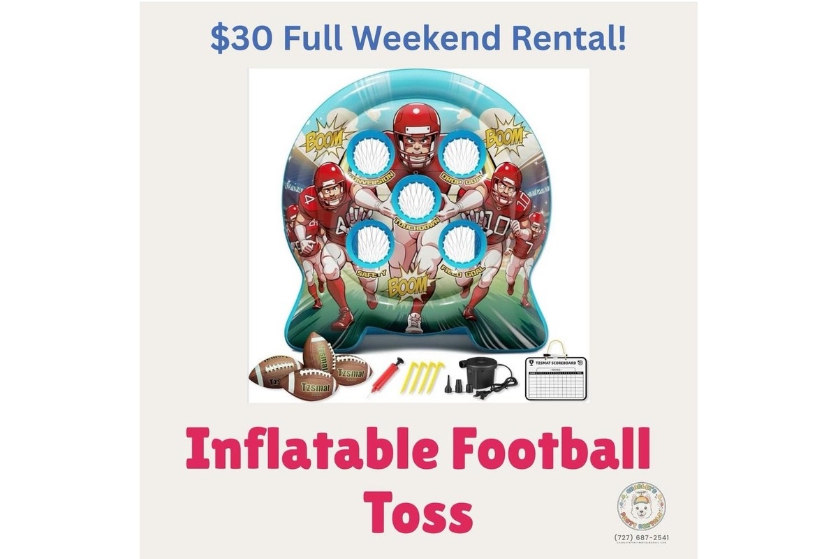 Inflatable football toss