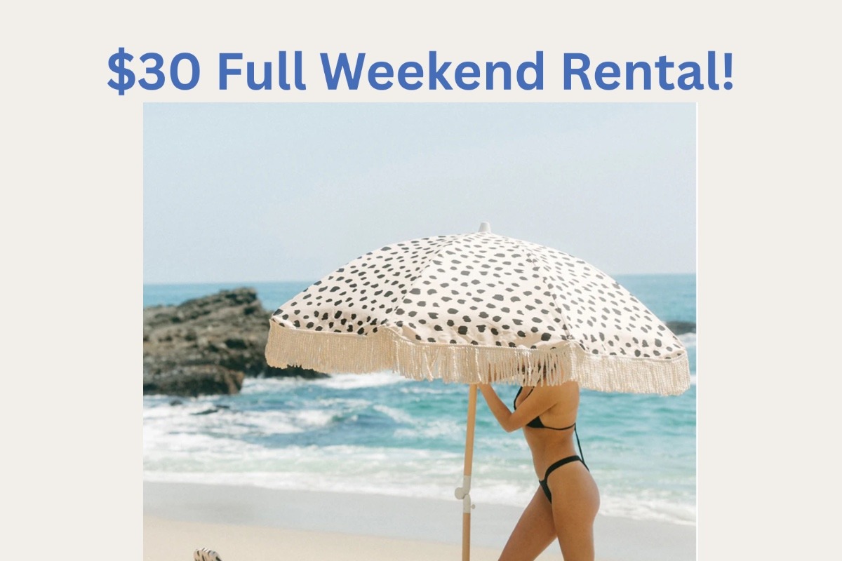 🏖️☀️ Black Sands Beach Umbrella Rental ☀️🏖️