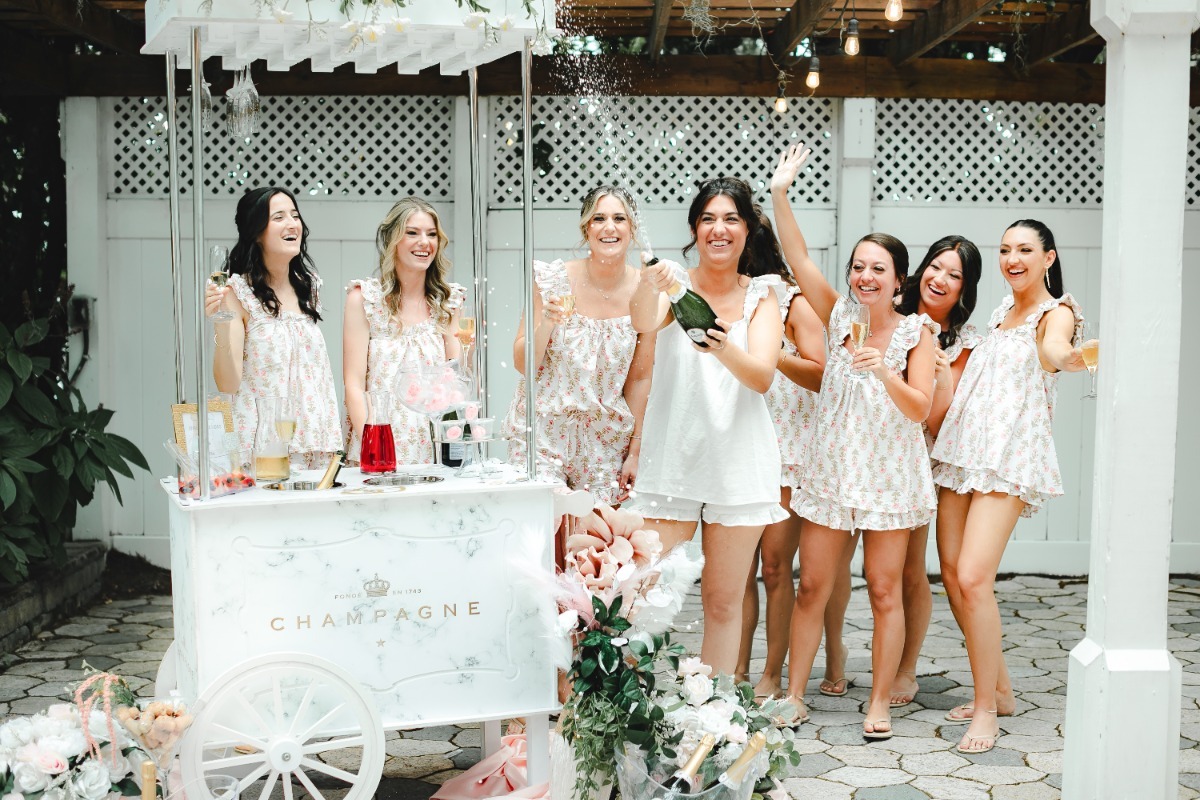 Marble Champagne Cart Rental