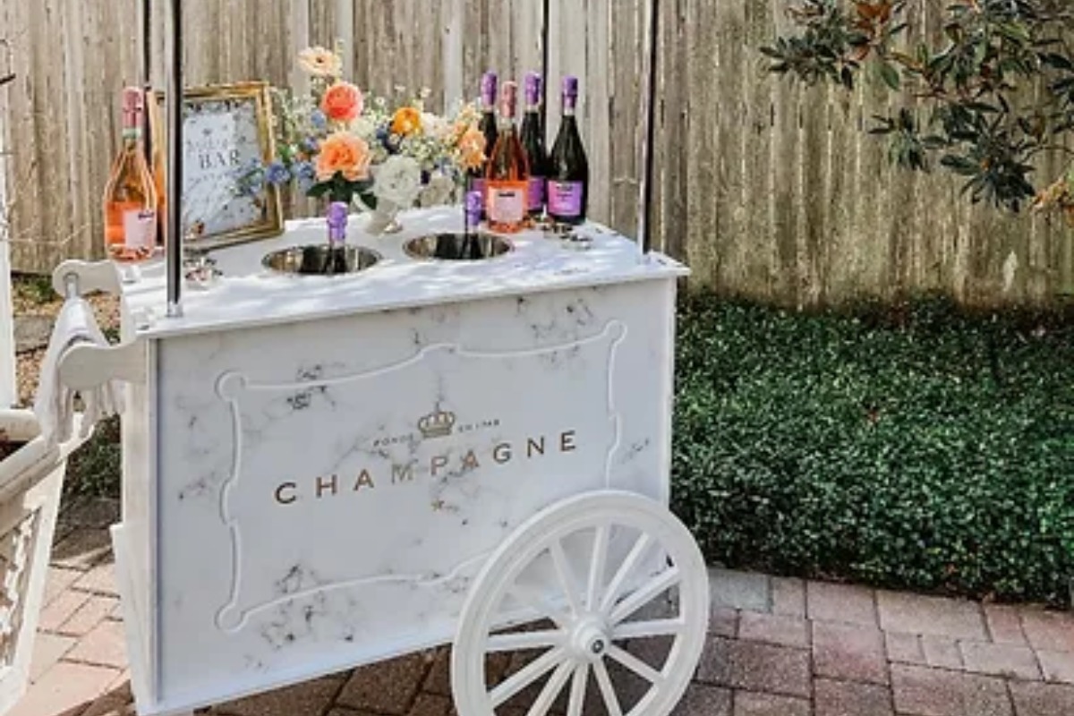 Marble Champagne Cart Rental