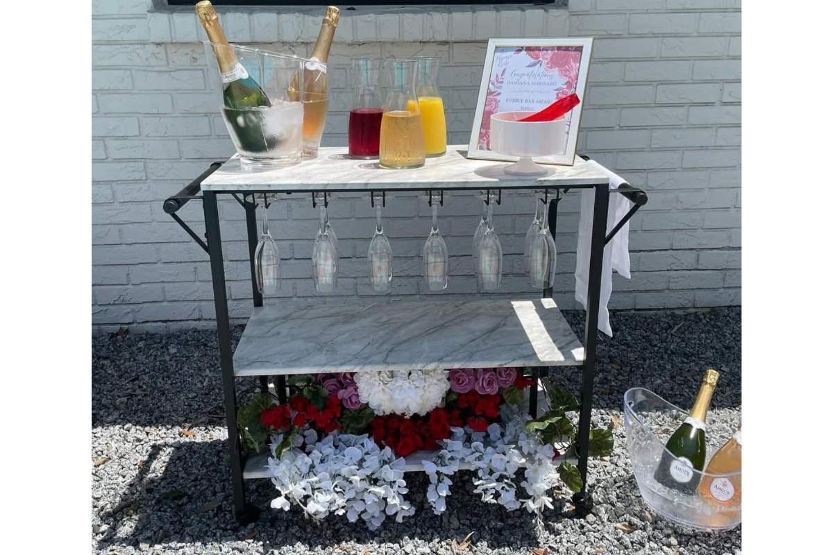Hampton bar cart rental