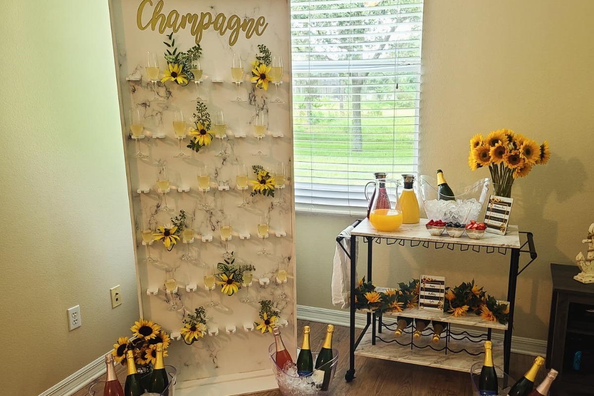 Hampton bar cart rental