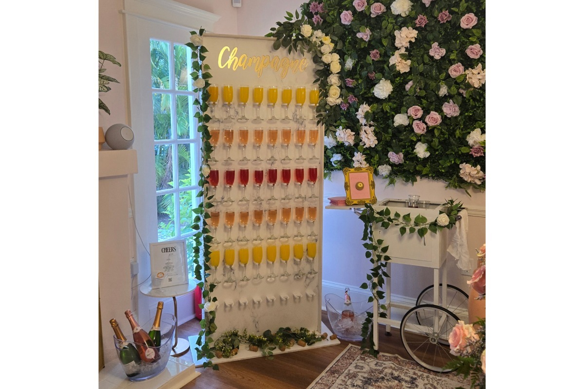 Champagne wall rental