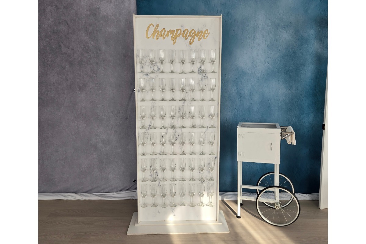 Champagne wall rental