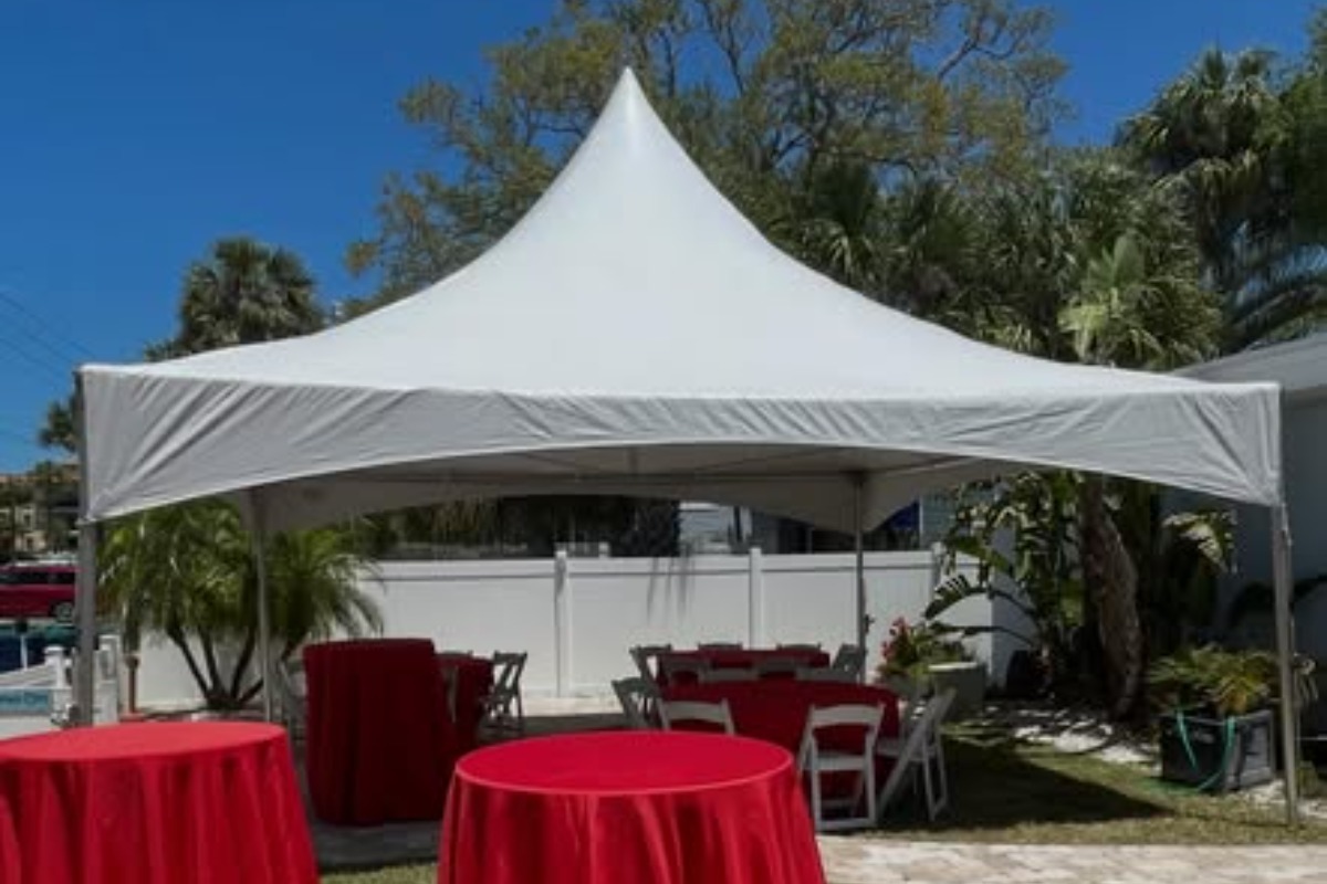 20x20 White Frame Tent Rental