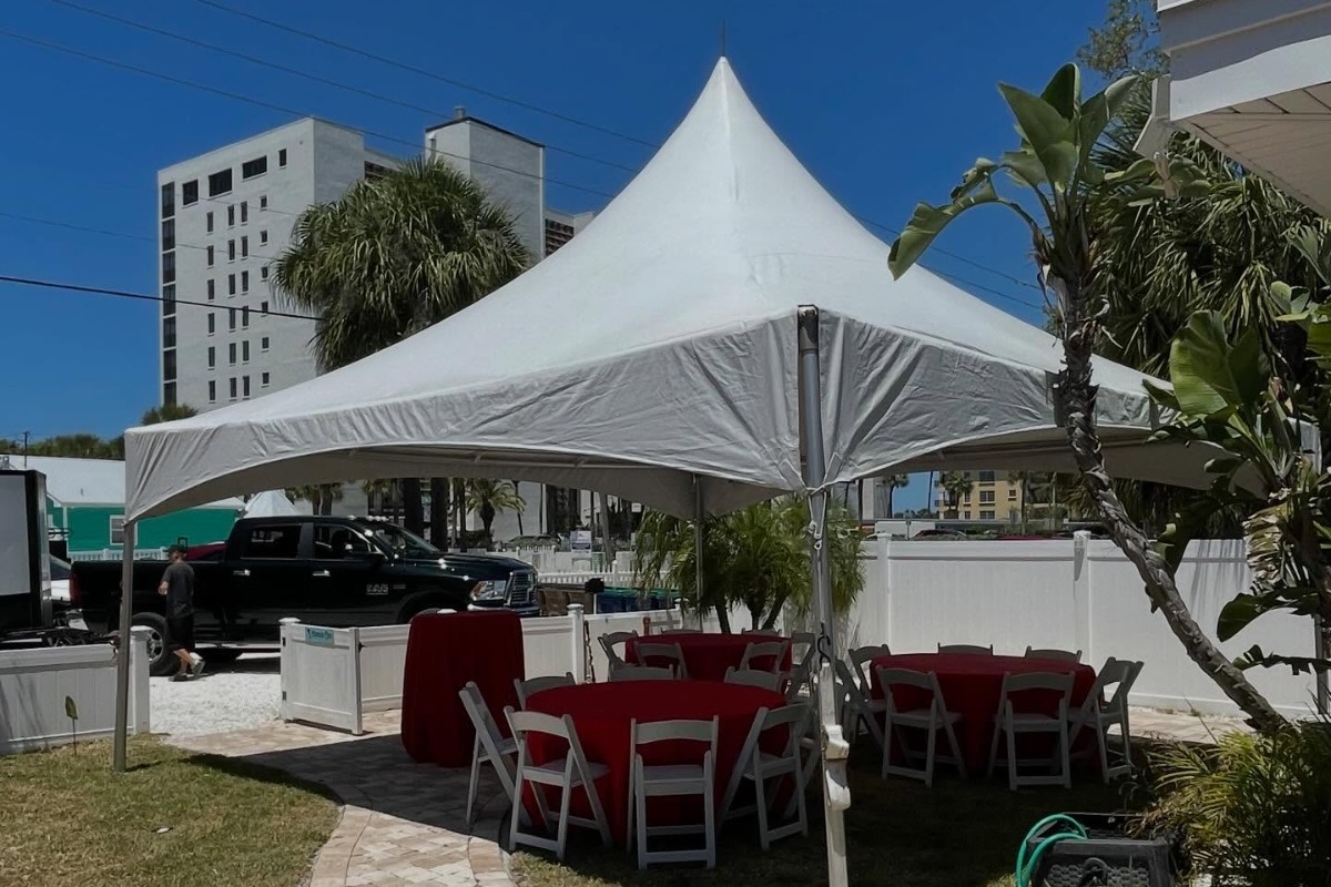 20x20 White Frame Tent Rental