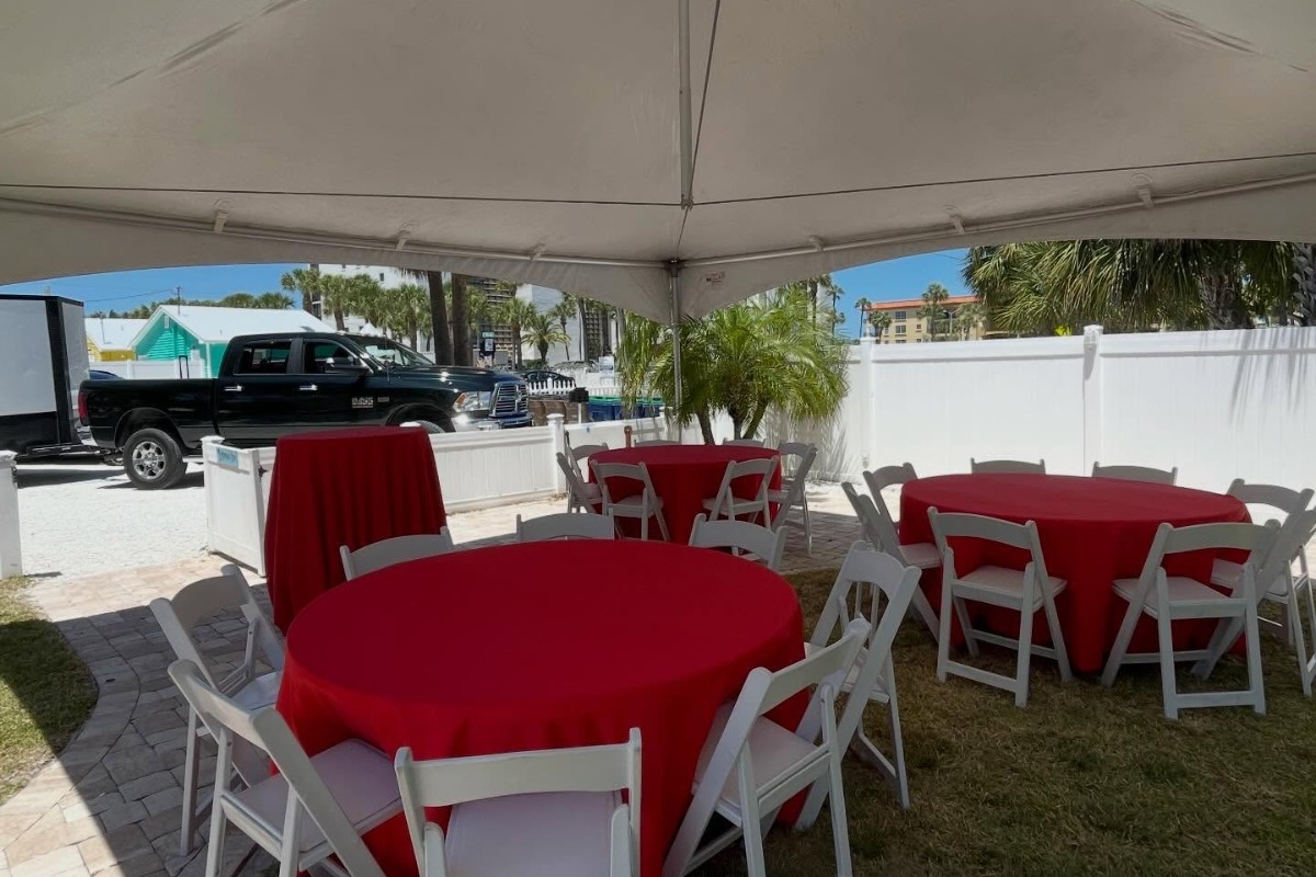20x20 White Frame Tent Rental