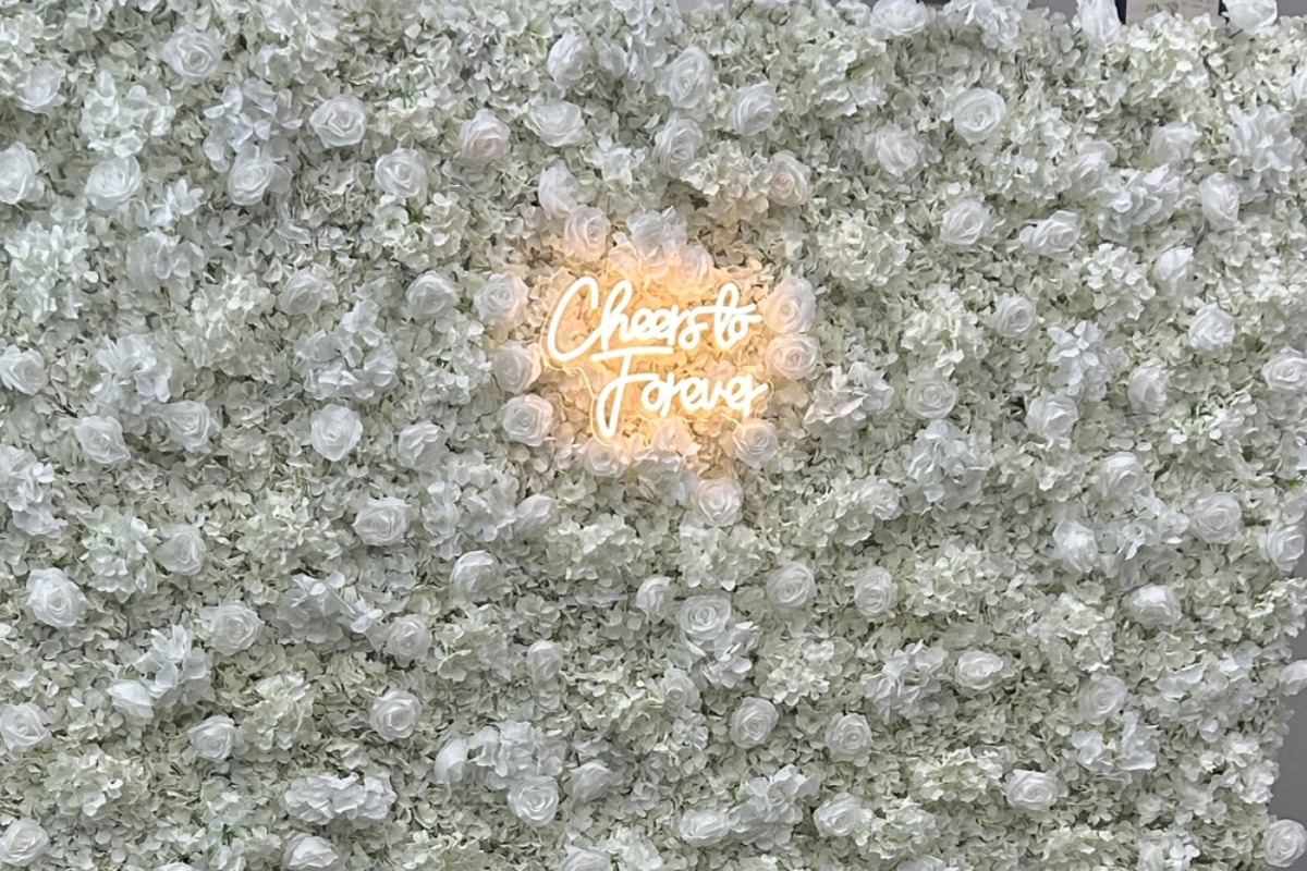 White Bloom Flower Wall